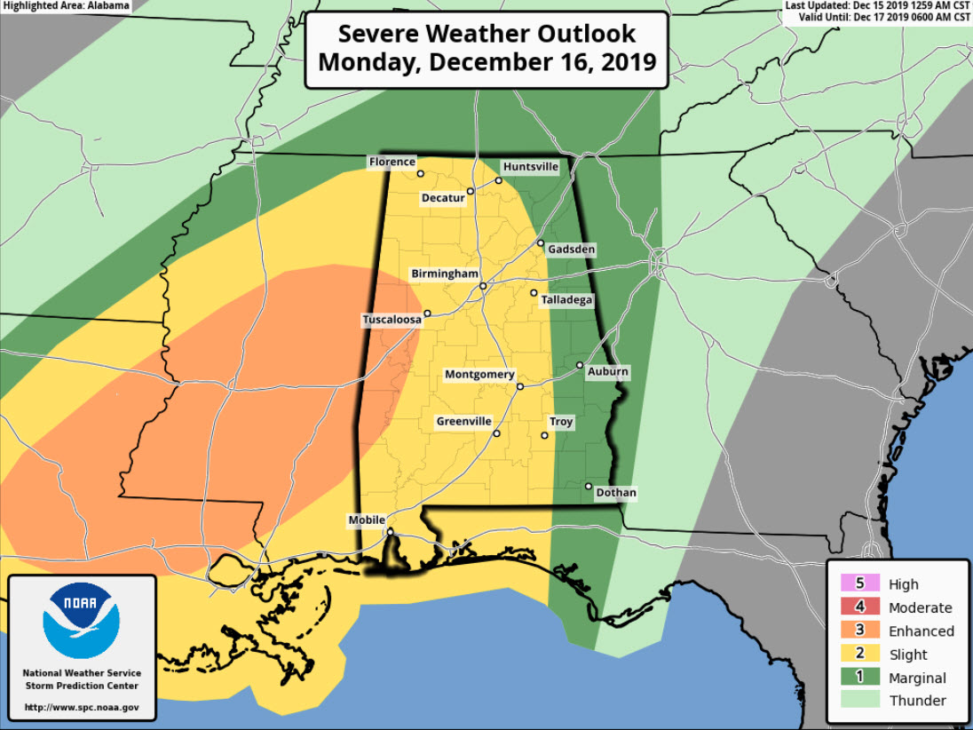 Severe Weather Threat from Late Monday Afternoon into Early Tuesday for
