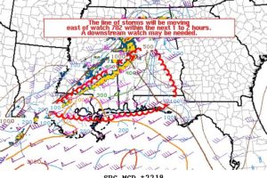 A New Tornado Watch Is Possible Over The Southern Portions Of The Area