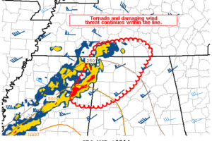 Mesoscale Discussion Shows Severe Threat Continues
