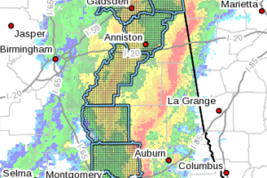 Only A Few Counties In Central AL Remain In A Tornado Watch