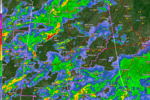 Rain and Storms Across Much of Northwest and Central Alabama