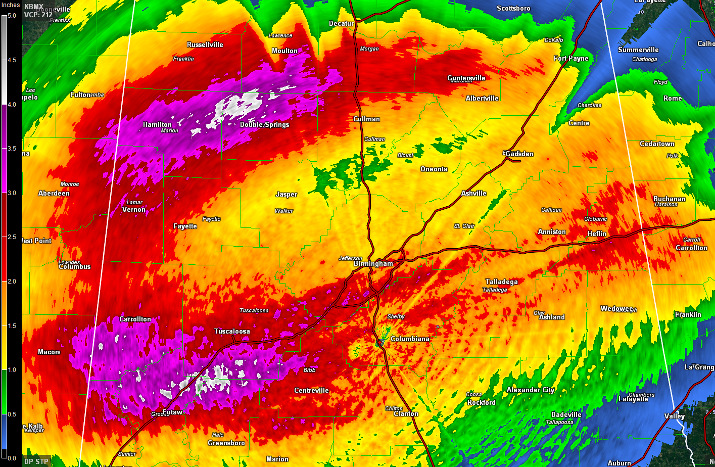 Alabama Update at 745 p.m. Major Flooding Continues Tonight; More