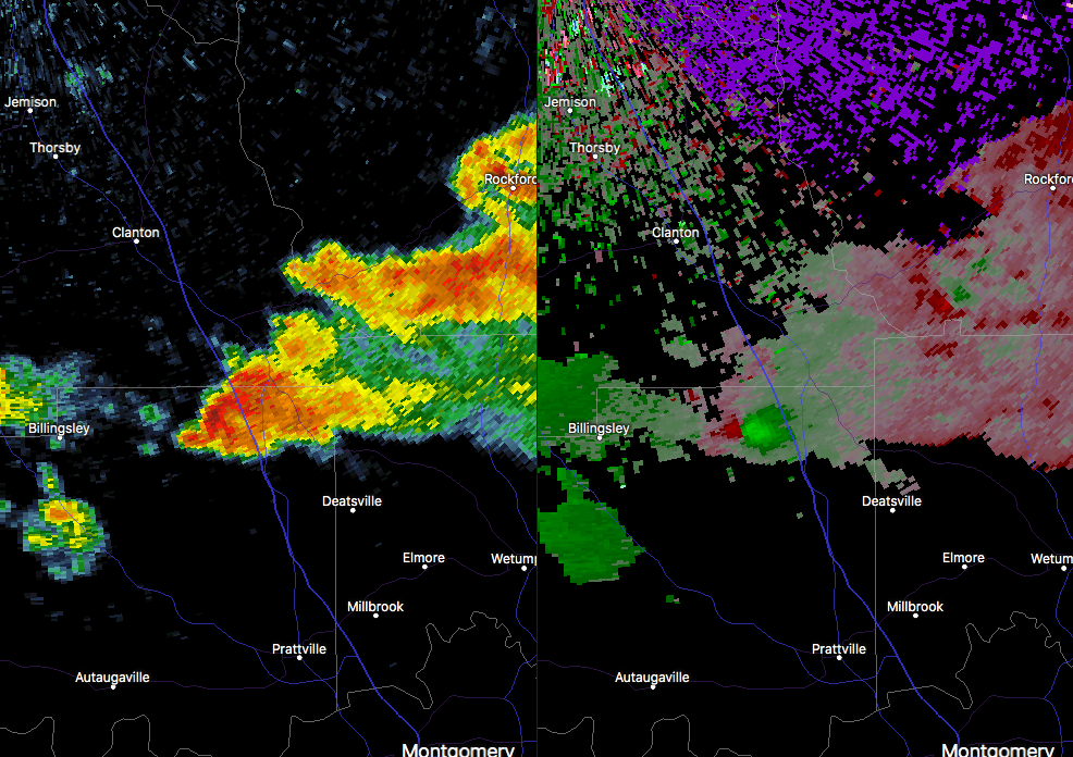 Watching An Area Of Broad Rotation Over Northeastern Autauga County