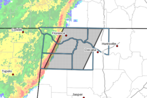 Strong Storms Affecting Parts Of Lauderdale, Colbert, Franklin, Limestone, & Lawrence Counties