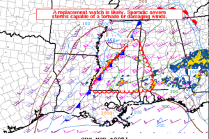 Tornado Watch Looks Likely For The Southwestern Parts Of The Area & Back Into Southern Mississippi