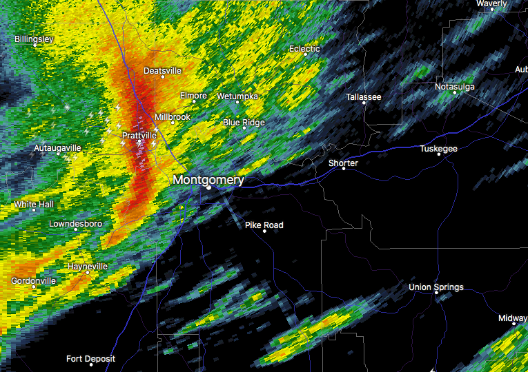 Strong Storm Affecting Autauga, Moving Into Elmore & Montgomery