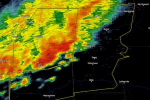 Severe Thunderstorm Moving Into The State Just South Of The Area