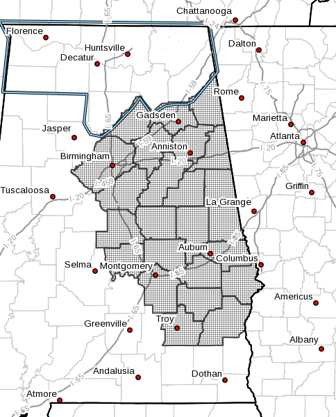 Wind Advisory For The Eastern Parts Of Central Alabama Through The ...