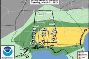 Severe Storms Possible Today Over South Alabama