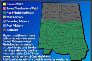 Flash Flood Watch Has Been Extended Until 4:00 AM Monday Morning