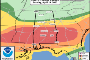 Latest Severe Weather Outlook Is Out, Unchanged For North Central Alabama