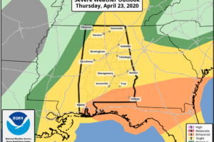 Enhanced Risk Removed From Nearly All Of Central Alabama