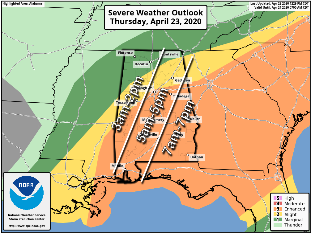 UNSETTLED WEATHER: The sky has become mostly cloudy across Alabama this aft...