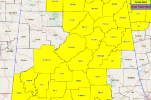 Walker County Removed From Tornado Watch; Few Counties Extended In Time Until Midnight