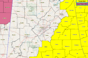 A Few Counties In Central Alabama Removed From Tornado Watch