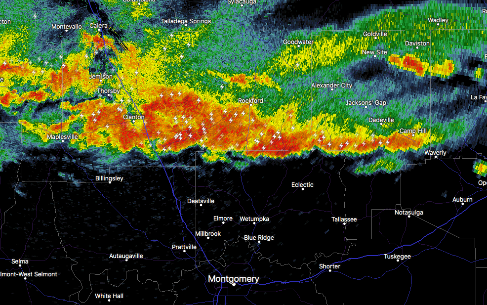 Stronger Storms Now Affecting Elmore & Coosa Counties The Alabama