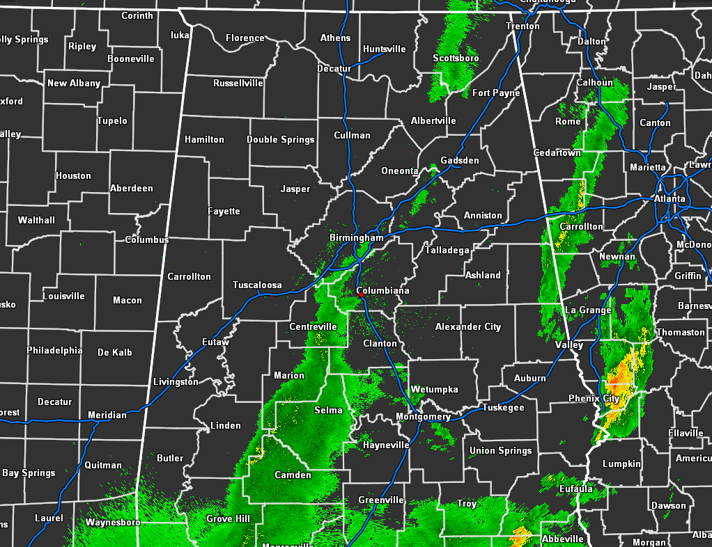 A Quick Radar Check Just After 1100 AM The Alabama Weather Blog