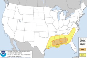 Improving Weather Today; Severe Storms Likely Easter Sunday