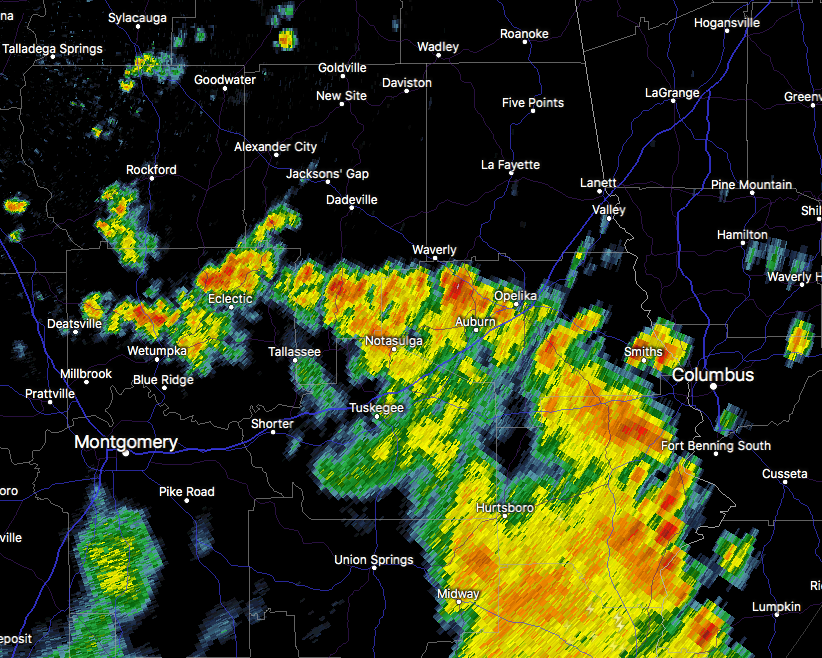 Strong Storms Affecting Portions of Lee, Tallapoosa, & Chambers Counties The Alabama Weather Blog