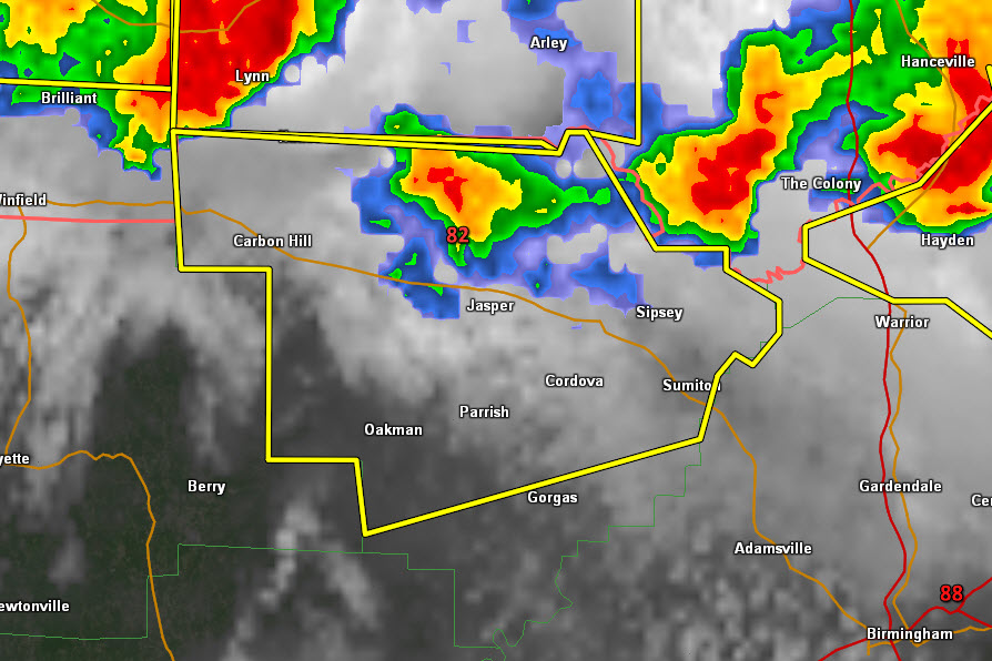 Severe Thunderstorm Warning for Parts of Walker County ...