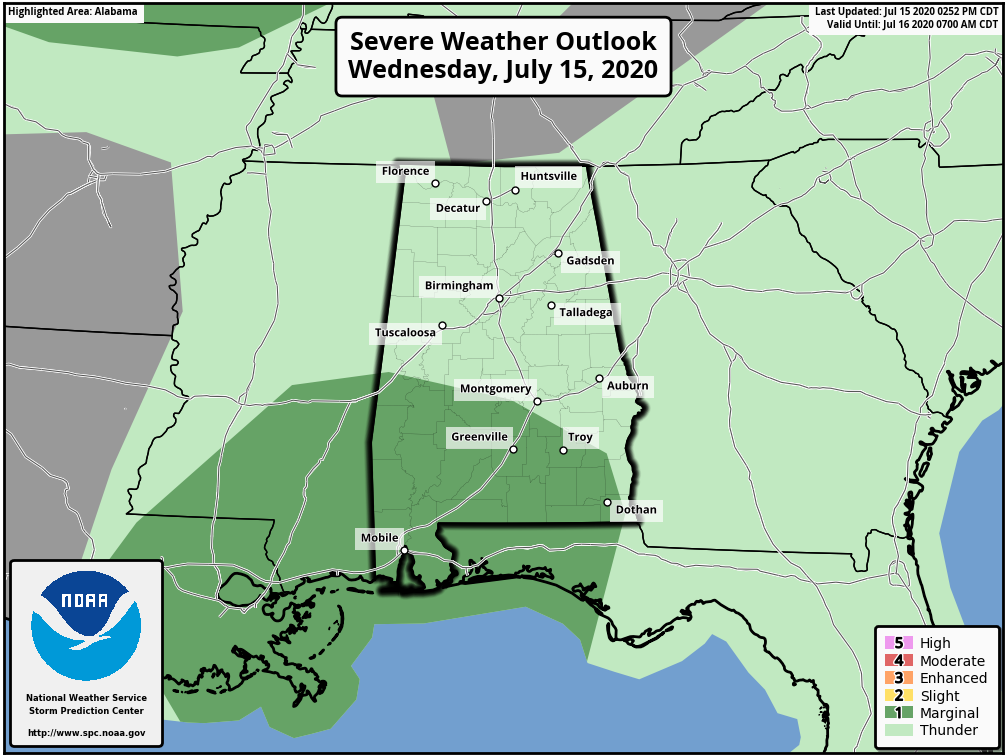 Marginal Risk for Severe Storms Introduced for Extreme Southern Parts ...