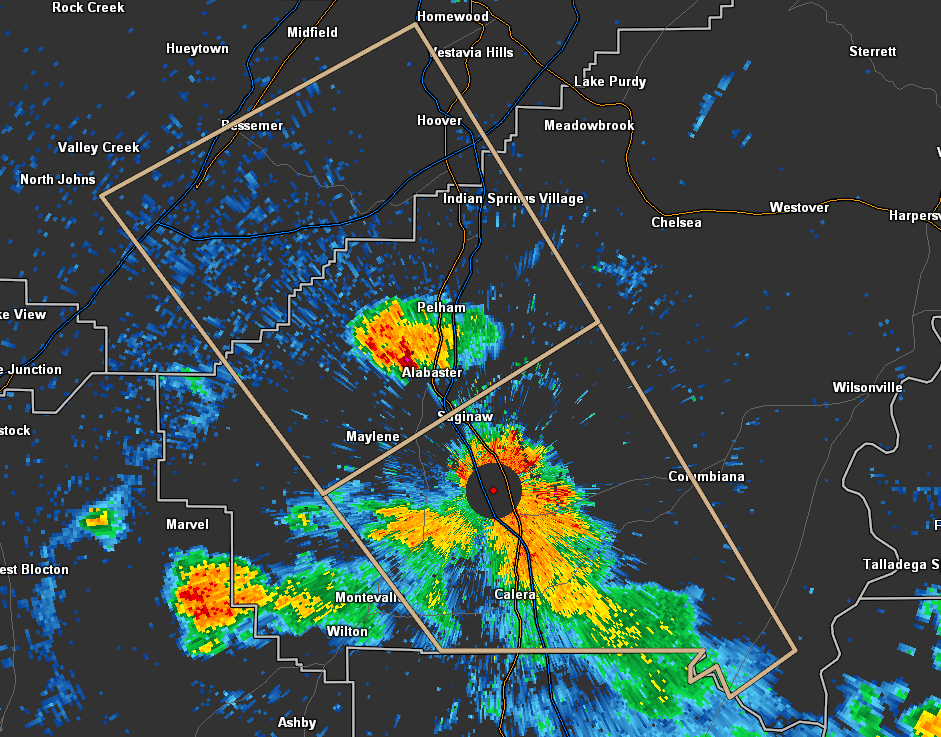 Strong Storms In Shelby County About to Move into Jefferson County