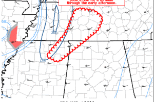 A Tornado Watch May Be Issued Shortly for the Northwest Corner of Alabama