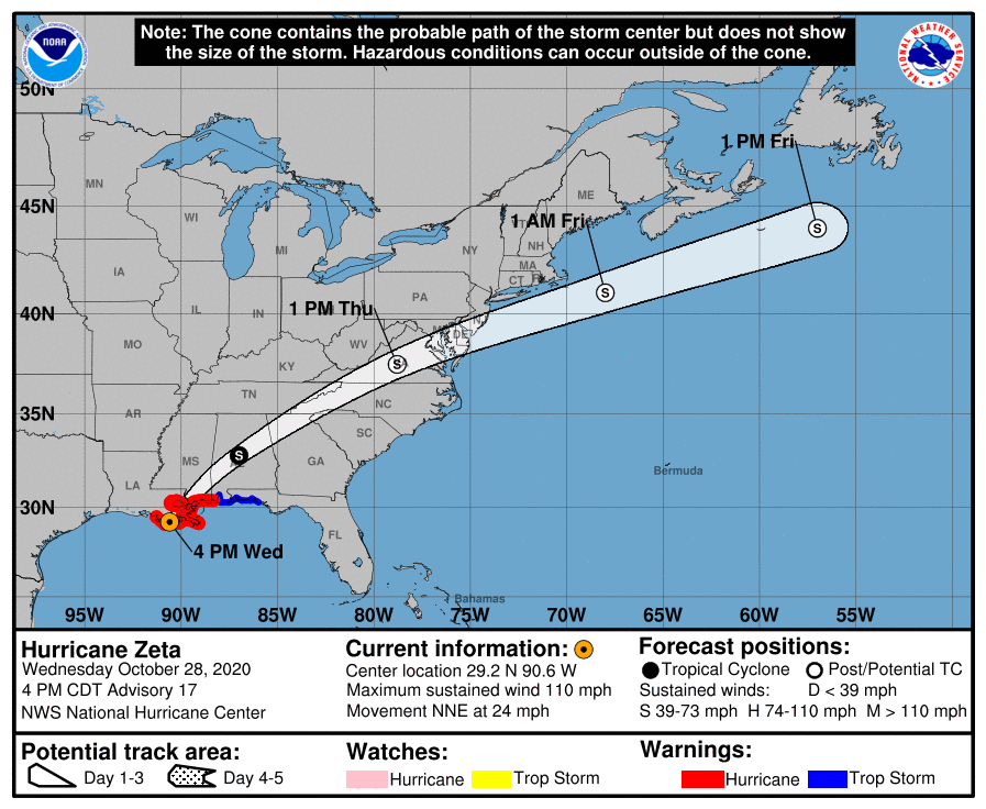 Zeta Now Beginning To Make Landfall In Southeastern Louisiana The Alabama Weather Blog Mobile