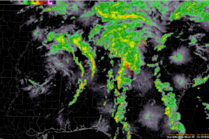 Alabama Update at 7 p.m.:   Showers from the Remnants of Delta Continue Across Alabama