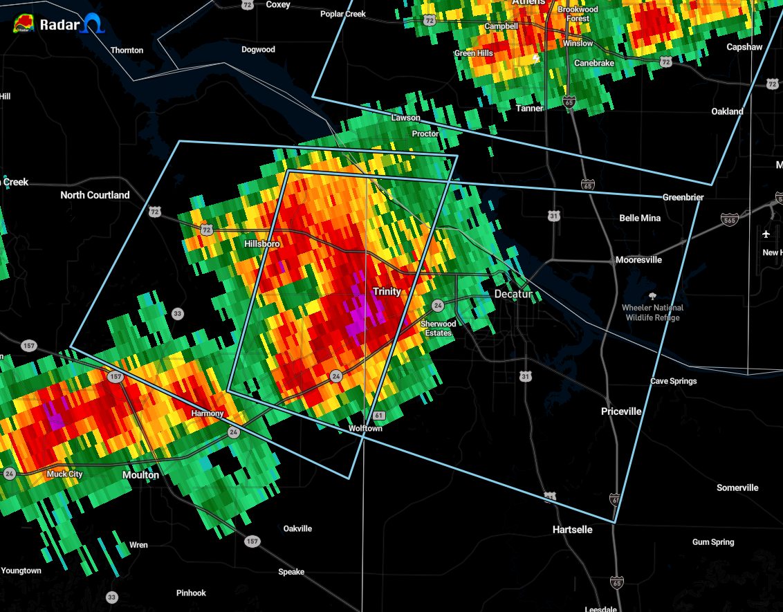 Strong Storms Affecting Limestone, & Lawrence Counties The