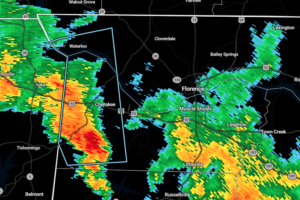 Strong Storms Affecting Lauderdale & Colbert Counties