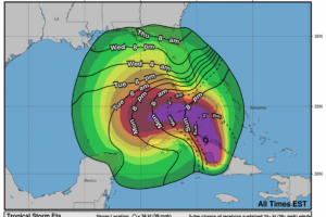 Hurricane Warnings Issued for the Florida Keys and Florida Bay; Eta Emerging Off the Caast of Cuba