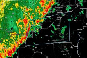 Strong Storms Now Affecting Portions of Jefferson, Shelby, Tuscaloosa, and Bibb Counties