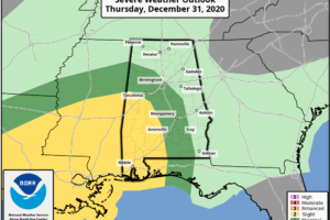 Storm Prediction Center Issues a Slight Risk for Severe Storms for Thursday