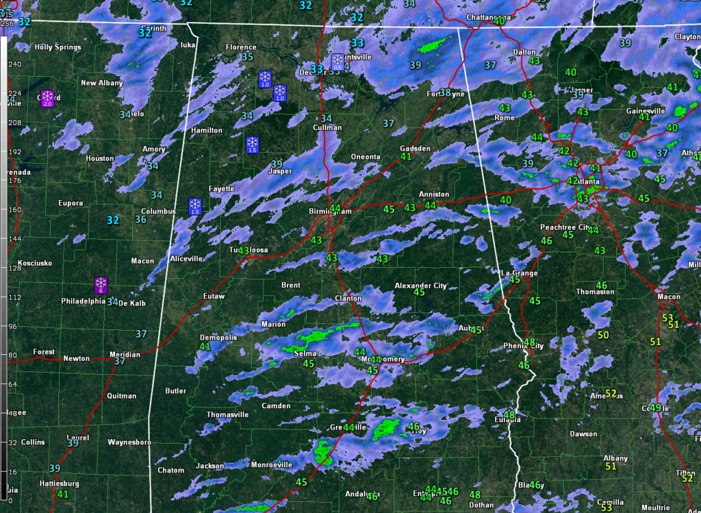 Quick Radar Check Just After Noon The Alabama Weather Blog