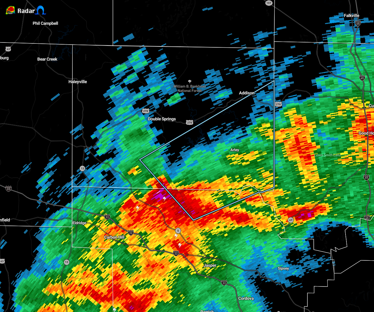 Strong Storms Affecting Walker & Winston Counties : The Alabama Weather Blog - Vimarsana News