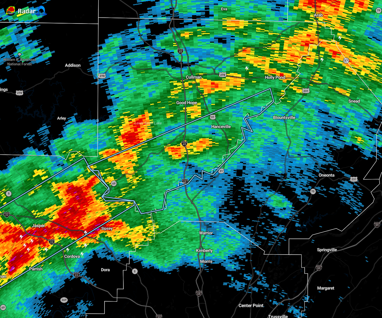 Strong Storms Affecting Cullman County The Alabama Weather Blog