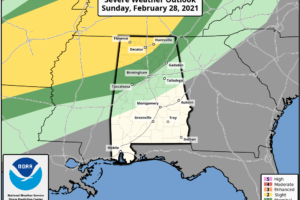 An Update on the Alabama Severe Weather Situation Just Before 2:45 p.m.