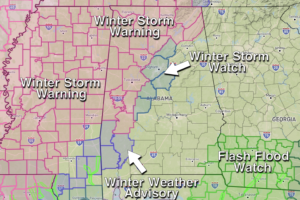 Winter Storm Ahead For North and West Alabama