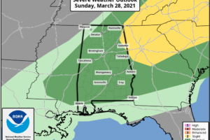 Sunday Weather Xtreme:  Low End Severe Threat Ahead of Squall Line Today; High Pressure Builds in for Monday