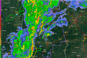 Counties Beginning to be Cleared from Tornado Watch; Rain and Heavy Storms Accelerating Eastward