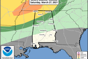 Calmer Day For Alabama; A Few Strong Storms Over The Weekend