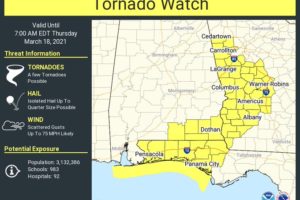 New Tornado Watch Issued Western Georgia & Portions of South Alabama