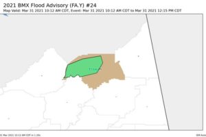 Flood Advisory for Etowah Co. Until 12:15 pm