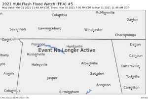 NWS Huntsville Cancels Flash Flood Watch for North Alabama