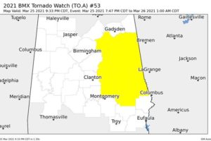 Tornado Watch Canceled for Several Counties in North/Central Alabama