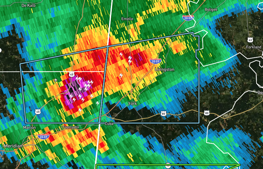Strong Storm Moving Through Sumter County The Alabama Weather Blog
