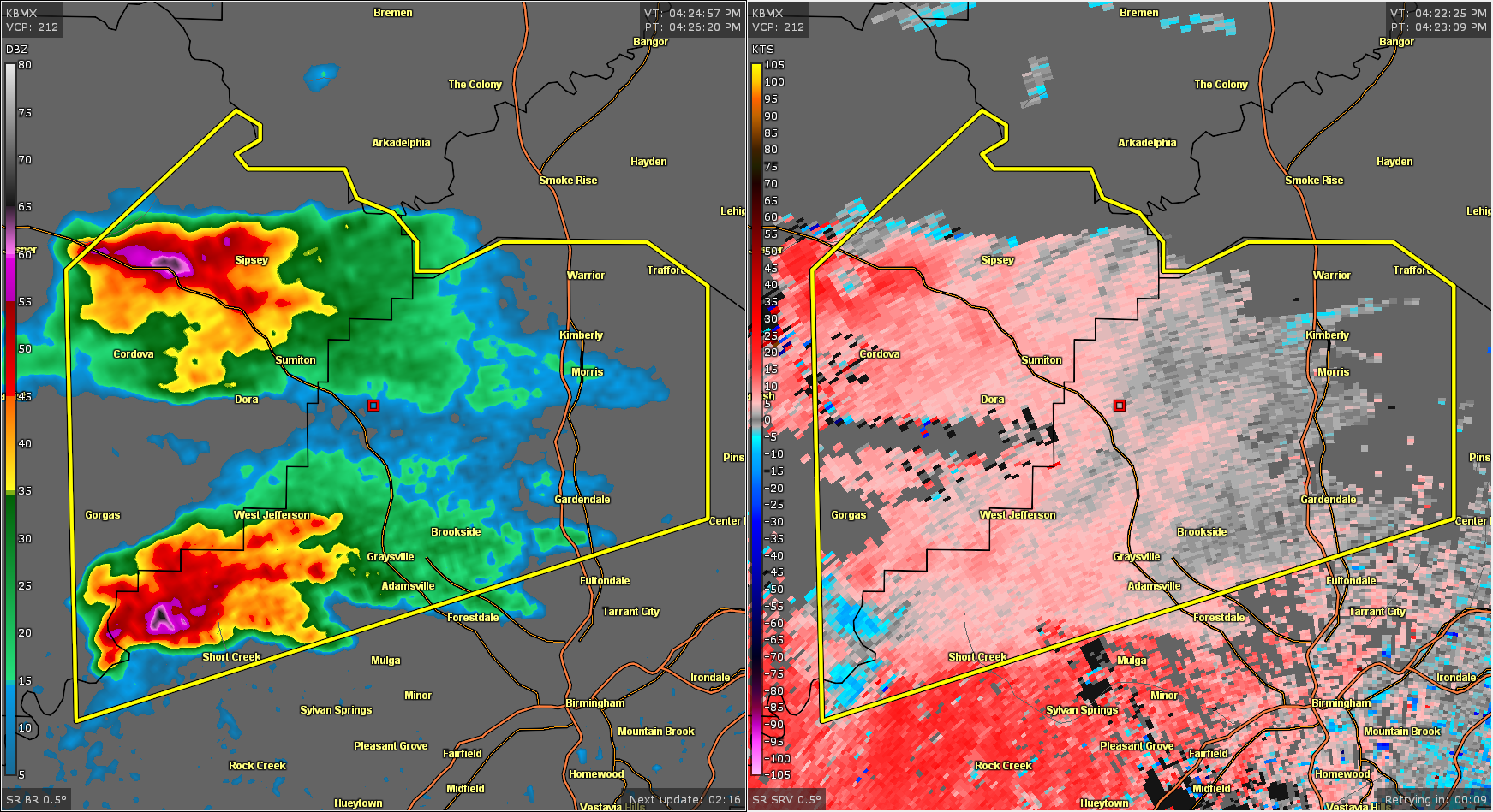 EXPIRED Severe TStorm Warning for Parts of Walker & Jefferson Co. Until 515 pm The Alabama