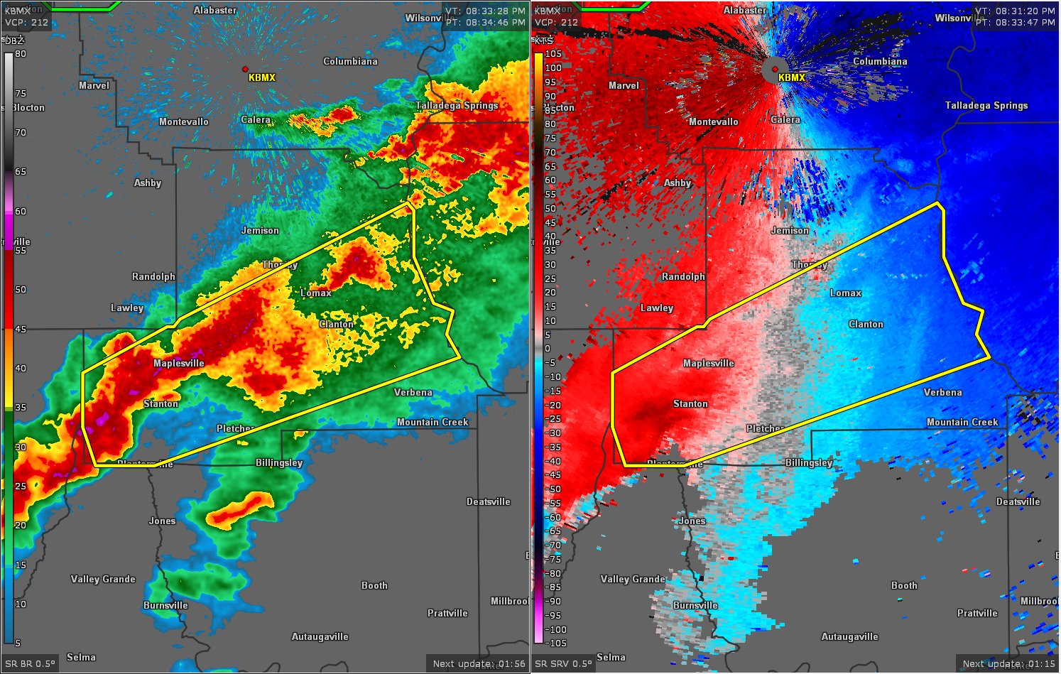 Severe Thunderstorm Warning for Chilton Co. Until 915 pm The Alabama