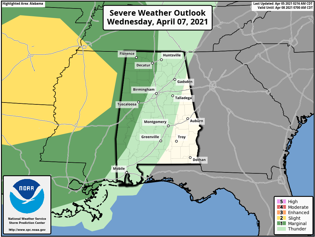 Another Beautiful Day; Rain/Storms Return Wednesday Night : The Alabama Weather Blog - Vimarsana News